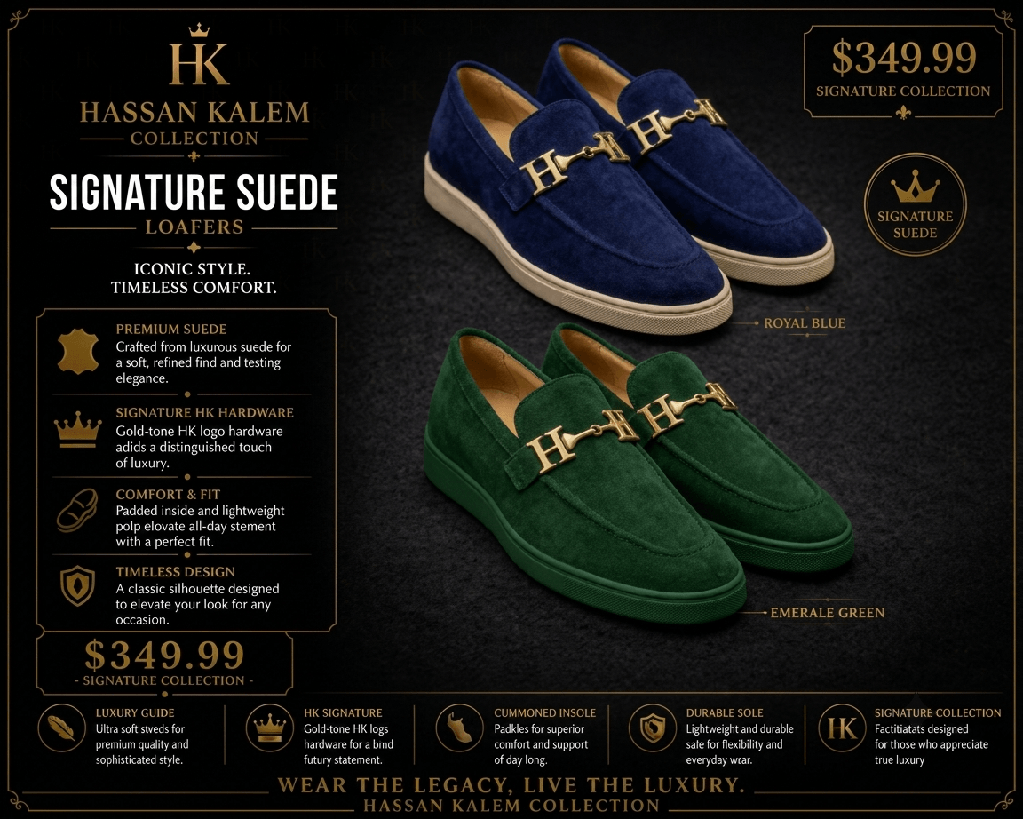 SIGNATURE SUEDE LOAFERS