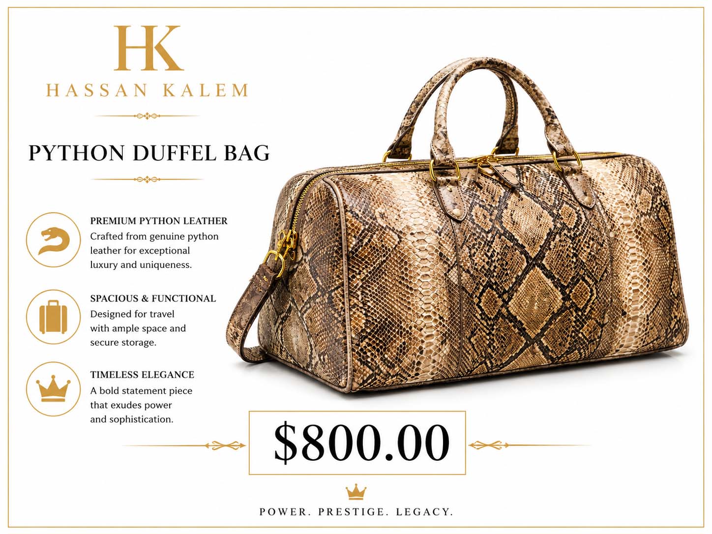 PYTHON DUFFEL BAG