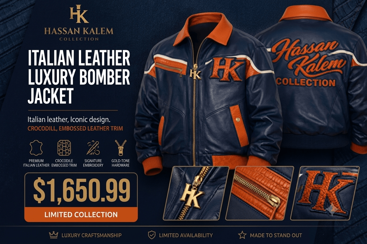 ITALIAN LEATHER LUXURY BOMBER JACKET