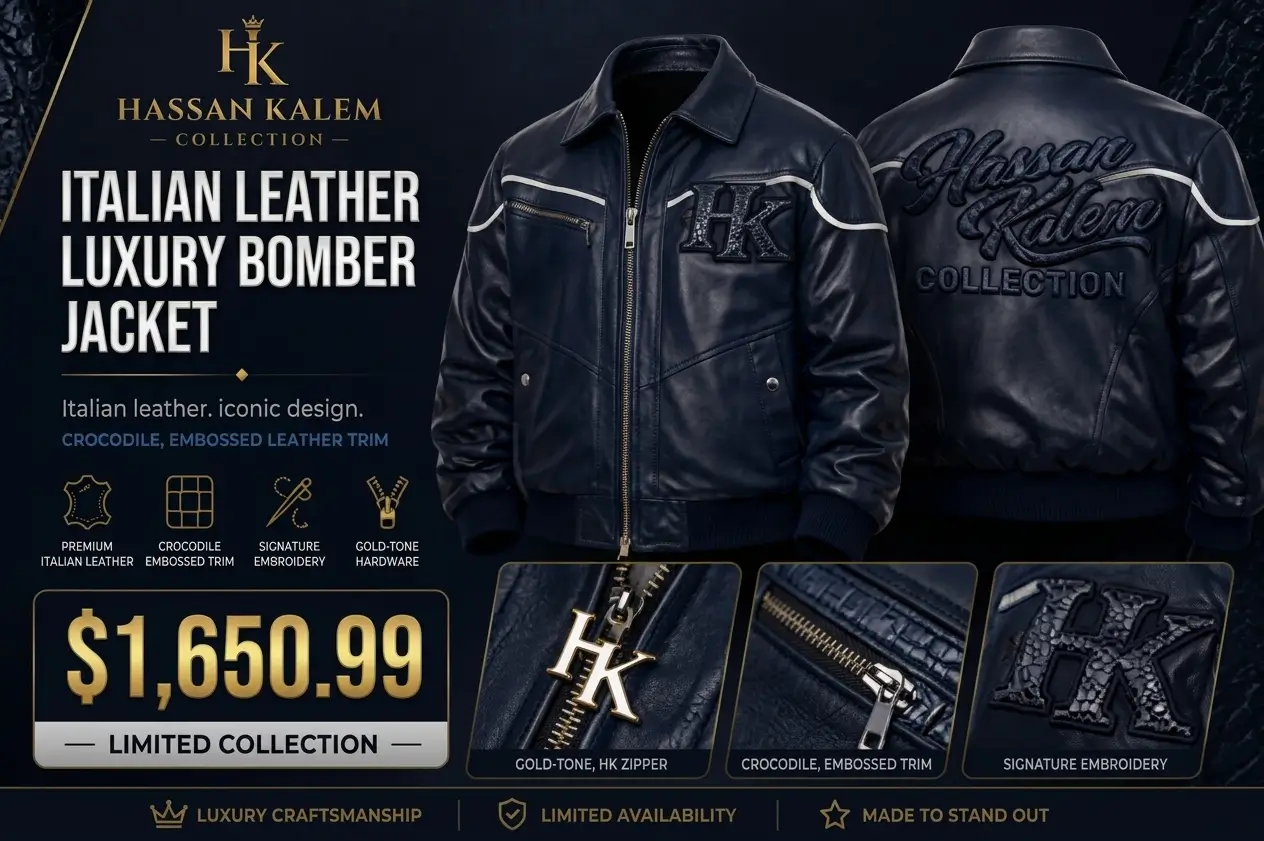 ITALIAN LEATHER LUXURY BOMBER JACKET