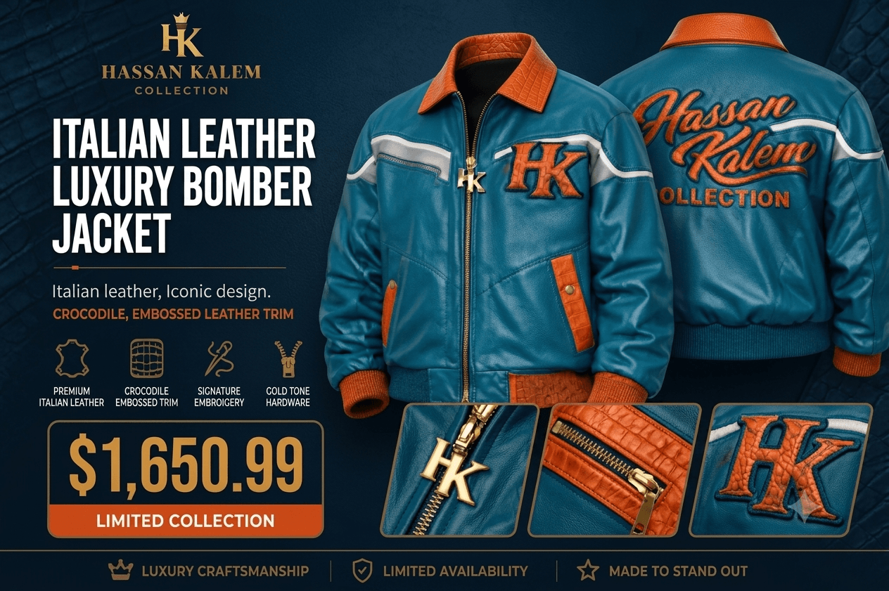 ITALIAN LEATHER LUXURY BOMBER JACKET