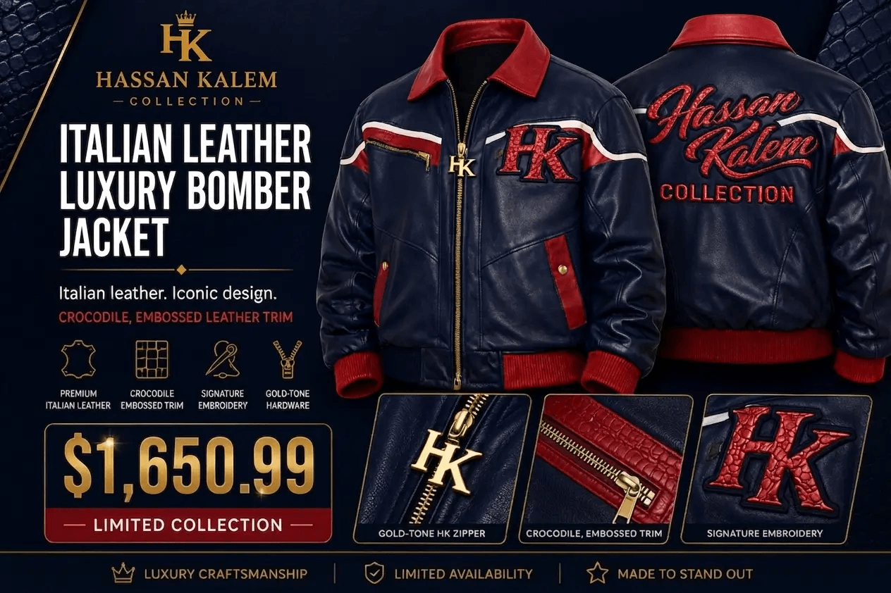 ITALIAN LEATHER LUXURY BOMBER JACKET