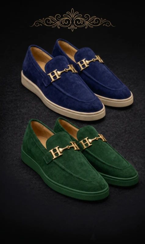 SIGNATURE SUEDE LOAFERS